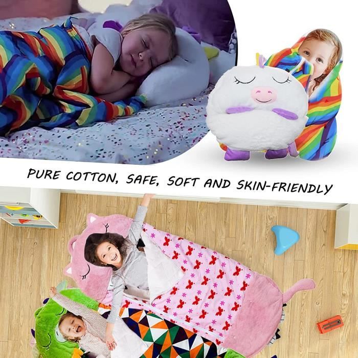 Sac de Couchage Et Oreiller de Jeu Oreiller Sac de Couchage pour Enfants  Cadeau de Noël Sac de Couchage Animal Licorne - Cdiscount Puériculture &  Eveil bébé