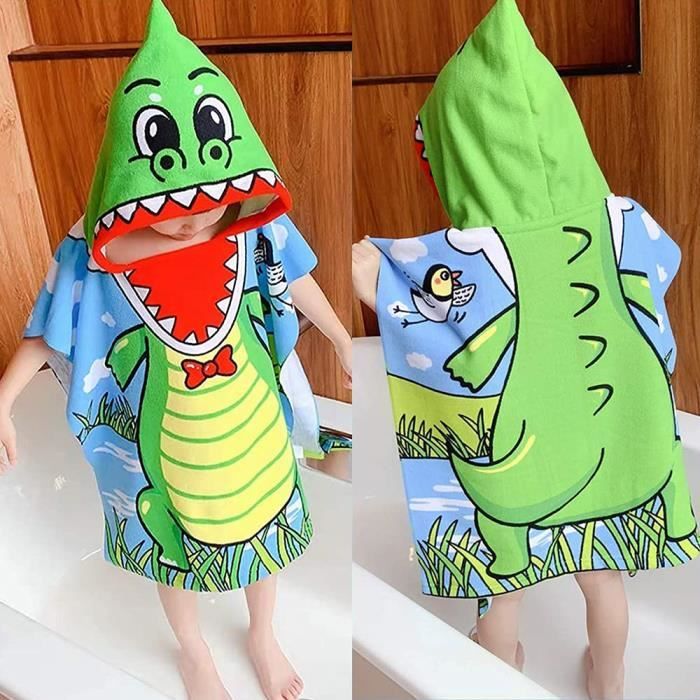 Enfants Crocodile Poncho A Capuche Serviette De Plage Peignoir Bain Douche Piscine pour Filles Garcons Enfants Tout Petits 2 8 Ans Cdiscount Puericulture Eveil bebe