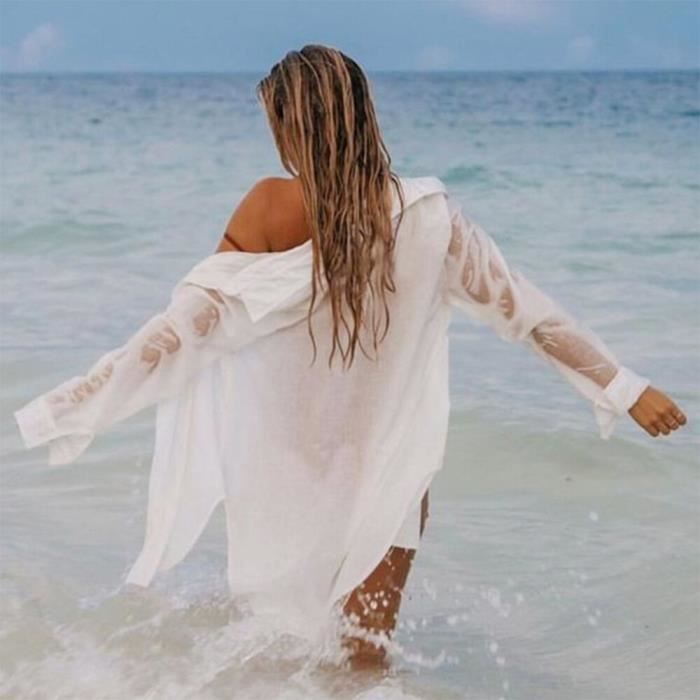 Robe sales chemise plage