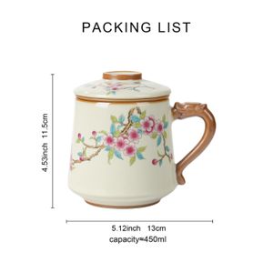 Tasse à thé et sous-tasse Marguerite - Doré | Mathilde M