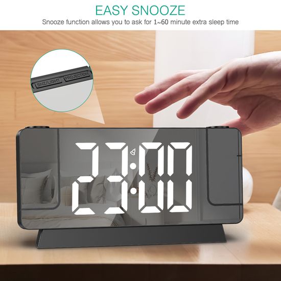 MOSUO Radio Reveil Projection Plafond, Digitale Reveil Matin Horloge