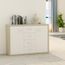 Buffet Bas Contemporain Buffet De Cuisine Blanc Et Chene Sonoma
