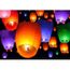 Alittle Confezione da 5 Lanterne Volanti Cinesi Sky Khoom Fay Kong Ming Galleggiante Eco Wirefree Arancione 