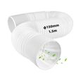 Tuyau Climatiseur Mobile Tuyau Évacuation Climatiseur mobile Ø 150mm / 1.5m Tuyau d'évacuation d'air Flexible ASSAINISSEMENT (TUYAU