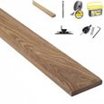 Kit de 10m² en bois exotique CUMARU Longueur 950mm avec Lambourde, vis, cale de ventilation, plot pvc et Bande bitumineuse-0
