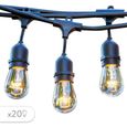 Guirlande lumineuse extérieur - LUMISKY - MAFY 20 LIGHT - 10 m - 20 ampoules à filament vintage - E27 - LED blanc chaud-0