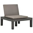 Chaise de salon de jardin VIDAXL - Plastique Anthracite - Confortable et résistant aux intempéries-0