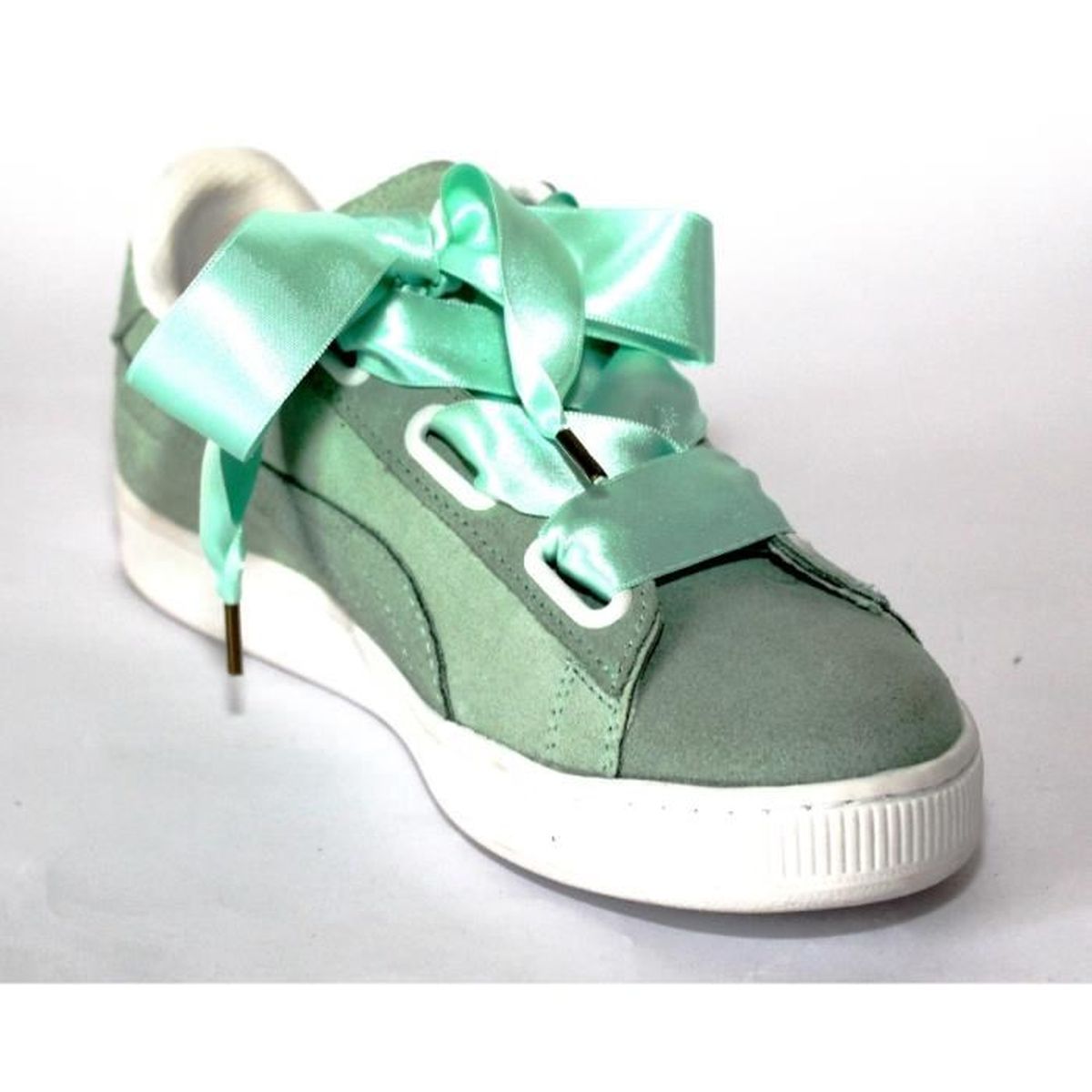 puma suede vert pastel