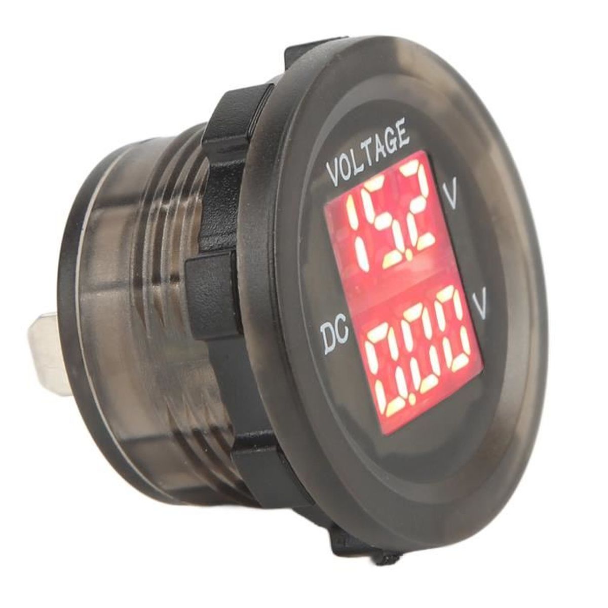 Voltmètre à Affichage Numérique LED CC 12 V-24 V Pour Voiture Et Moto, étanche, ZY