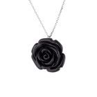 LOVA - LOLA VAN DER KEEN Collier - LOVA LOLA VAN DER KEEN - Rose Noir - Argent Massif 925 - Longueur 42 cm - Bijou Femme