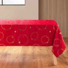 DOUCEUR D'INTÉRIEUR Nappe rectangle 150 x 240 cm polyester imprime metallise star Rouge/or
