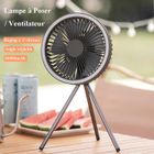 Lampe à Poser trépied Dimmable - EIDISUNY - LED - 6000K - Ventilateur mobile de nuit