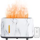 JRING Diffuseur D'arômes Avec Effet Flamme,240ml Humidificateur Pour Huiles Essentielles,pour Chambre Spa Yoga etc.(Blanc)