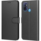 NEW&TECK N&T Coque Oppo A53/A53S 2020, Pochette Etui Housse Cuir à Clapet avec Fermeture Magnétique et Multifonctionnel Noir
