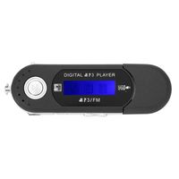 Lecteur MP3 Garosa - Mini lecteur de musique USB 2.0 avec écran LCD, radio FM et enregistreur vocal - Noir