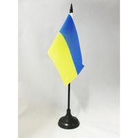 Drapeau de table Ukraine 15x10cm - ukrainien Haute