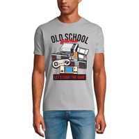 Homme Tee-Shirt Jeu De La Vieille École - Retro Gamer – Old School Game - Retro Gamer – T-Shirt Vintage Gris