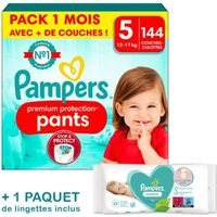 Couches-culottes Pampers Premium Protection Pants Taille 5 - Pack 1 mois 144 Couches