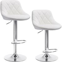Lot De 2 Tabouret De Bar WOLTU - Avec Repose-pieds - Hauteur Réglable