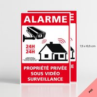 Panneau Propriété Privée 2 Panneaux Propriété Privée Aluminium Ashoaza - Vidéo Surveillance 20x20cm, Réfléchissants Panneau Réfléchissant