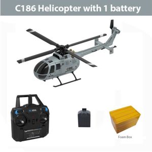 DRONE C186 1 pile - Hélicoptère RC avec gyroscope électr