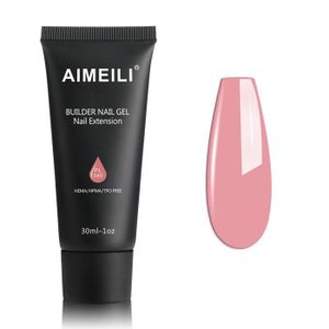 GEL UV ONGLES AIMEILI Faux Ongles Quick Building Gel Rose 30ml Soak Off UV LED Nail Extension Builder Gel Vernis à Ongles Conseils-040