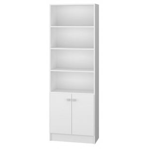 Bibliothèque Blanche Vitrée 30x80x200 Cm – Bon état – Occasion – Lot De 2