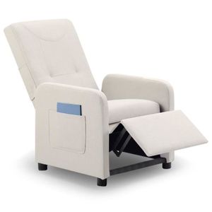 Fauteuil Relax Pliable Bristol Tissu Beige Achat Vente