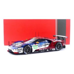 VOITURE - CAMION Voiture Miniature de Collection - IXO 1/18 - FORD GT - LMGTE Pro Class Le Mans 2018 - Blue / White / Red - FGT18107