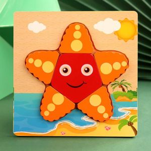 PUZZLE Puzzle 3D en bois pour bébé - Étoile de mer 12 - A