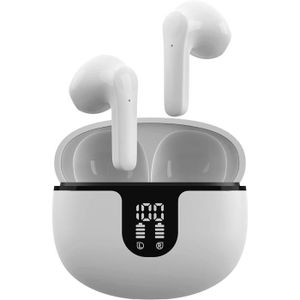 CASQUE - ÉCOUTEURS Écouteurs Intra-Auriculaires Bluetooth Sans Fil Bluetooth 5.2 Hifi Avec Son Stéréo Ipx7, Étanche Ipx7, Contrôle Tactile, Réd[Q2120]