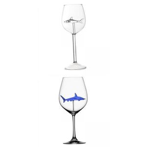 Cristal de bouteille de vin en verre de vin rouge de requin original pour  le verre de flûtes de fête - Cdiscount Maison