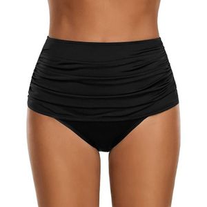 bas de maillot de bain noir taille haute