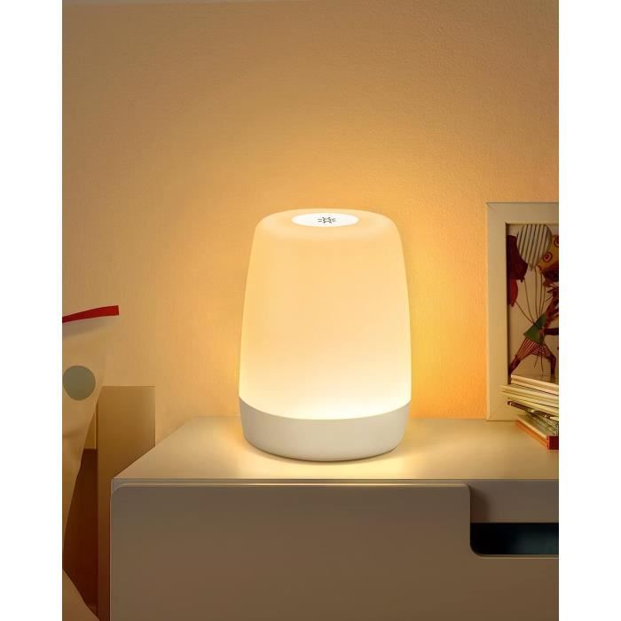 Lampes de Chevet Tactile Table LED Verre Accumulateur Luminaire