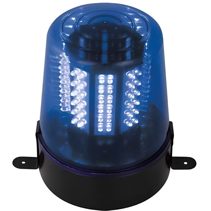 KUWUNG Lot de 2 gyrophare bleu police, girophares, gyrophare led bleu,  Rotation à 360 ° lumière davertissement LED, pour DJ pour club, fête à la  maison, bleu : : Luminaires et Éclairage