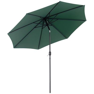 Demi parasol de balcon manivelle acier polyester blanc Outsunny Maisons du Monde