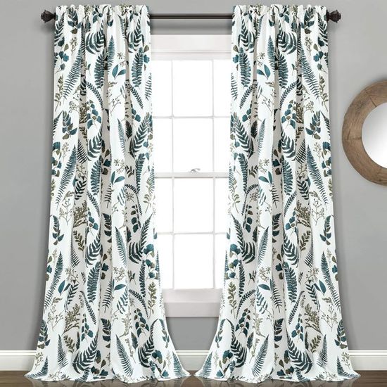 Rideaux Occultants Carreaux Marron - 2 Panneaux 70x180 Cm - Polyester - Pour Salon Et Chambre - 9
