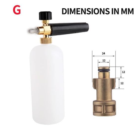 Pistolet à Mousse YAOBLUESEA Pour Kärcher K2 à K7 - Raccord Rapide 1/4" - Buse Réglable