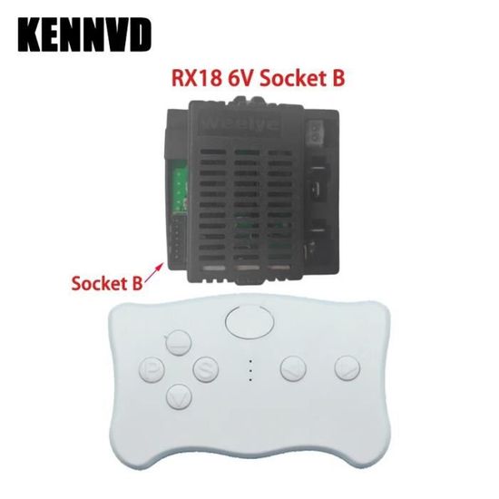 Télécommande Pour Voiture Électrique Enfant - Pièce Rechange JR1745RXW-6V - Blanc