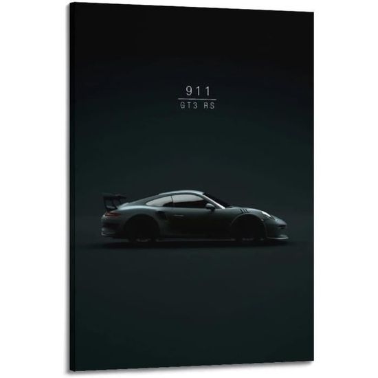 Poster Toile Anime Porsche 911 GT3 RS - Décoration Murale Moderne 30x45 Cm, Impression Haute Qualité, Pour Chambre, Salon Ou Bureau