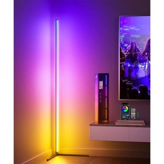Lampadaire LED RGBIC, 125cm Bluetooth, Musique Sync, APP Contrôle  Télécommande, Decoration Salon, Chambre, Salle de Jeux - KENUOS - Cdiscount  Maison