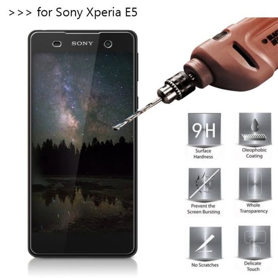 Protection écran Verre Trempé 9H 2.5D Pour Sony Xperia 5 - 0,26 Mm, Anti-choc, Transparent, Neuf
