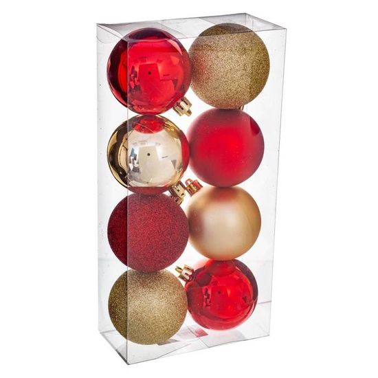 Boules De Sapin De Noel Kaemingk Lot De 20 Boules De Noël En Verre - 6 Cm - Mat Et Boules Couleur Figue Violet