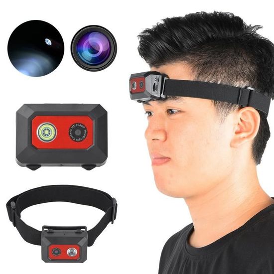 Caméra De Sport Frontale Avec Lumière - Résolution 1080p, Batterie 1000 MAh, Réglable à 45°, Pour Randonnée, Course, Voyage - 6