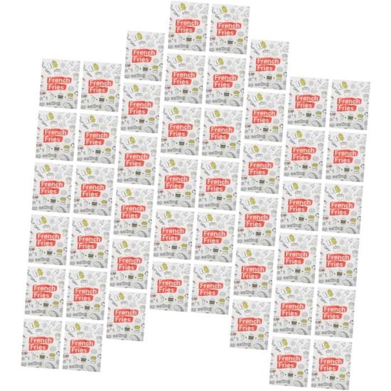 100 Feuilles Papier Emballage Alimentaire Style Journal - 20x30 Cm - Pour Frites, Burger, Sandwich
