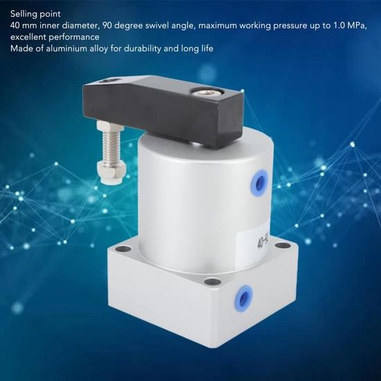 Cylindre Pneumatique Rotatif MSQB-30A – Angle Réglable 0-190°, étanche, Avec Anneau Magnétique Intégré - 12