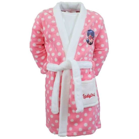 Peignoir Miraculous Ladybug 3 ans robe de chambre enfant rose Cdiscount Jardin