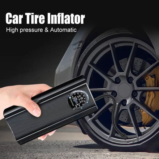 Compresseur Air Portatif WYRIAZA 10000mAh - Gonfleur Pneus Voiture 150PSI Sans Fil - Pour Vélo, Ballon, Urgence