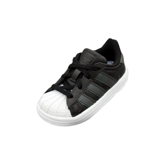 Basket adidas Originals SUPERSTAR Bébé - ADIDAS ORIGINALS - CQ2854 - Bébé - Lacets - Cuir - Noir - Blanc