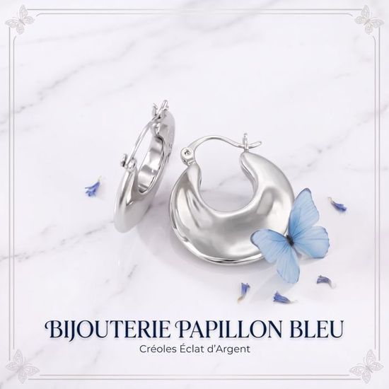 Boucles D'oreilles Argent 925 - Forme Feuilles Stylisées - Fermoirs Clips - Occasion